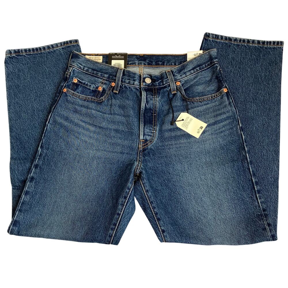 Levi’s Premium Sz 28x30 501 '90s Women's Jeans in Flash Full Dark Wash Retro - Picture 9 of 16